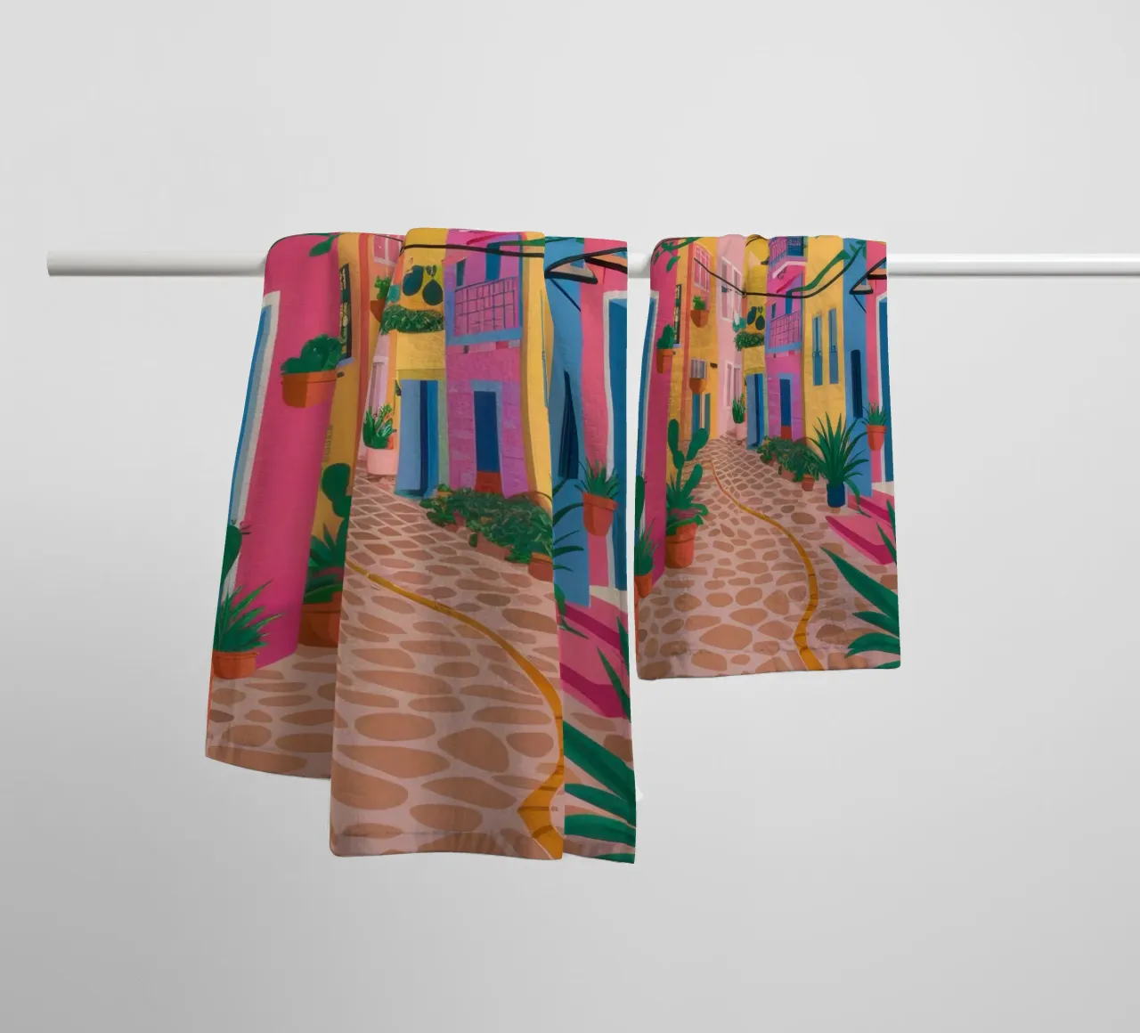 Cascata di colori di ciottoli asciugamano da bagno da Monuments Fire