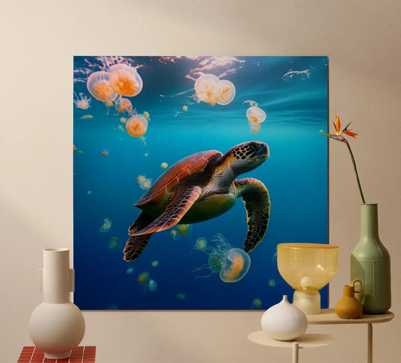 Das Flüstern des Ozeans Poster mit Kunststoffrahmen von PhotoVibe Decor
