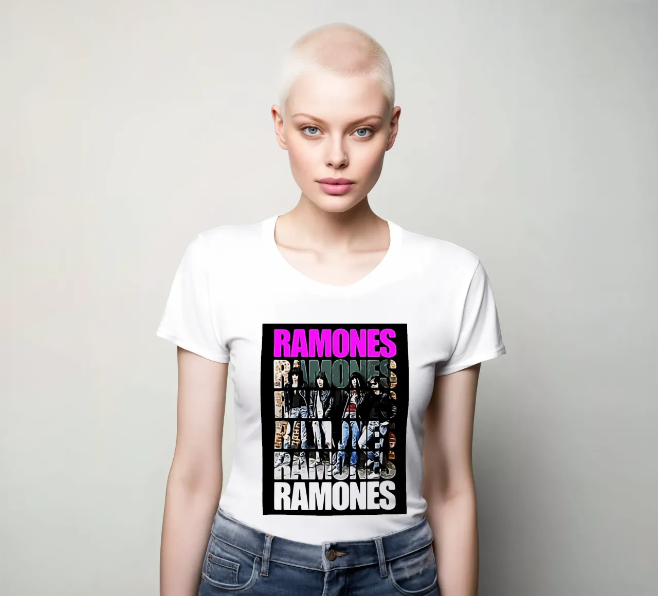 Ramones band music Art women's fitted t-shirt by music soul