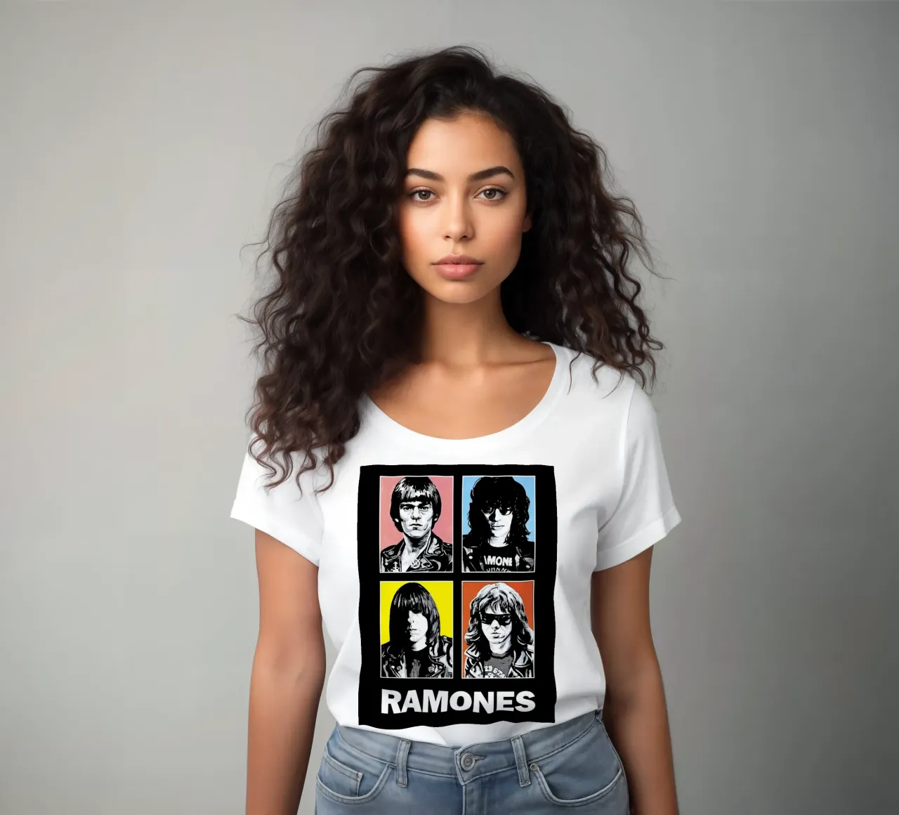Ramones band music 2 Art women's fitted t-shirt by music soul