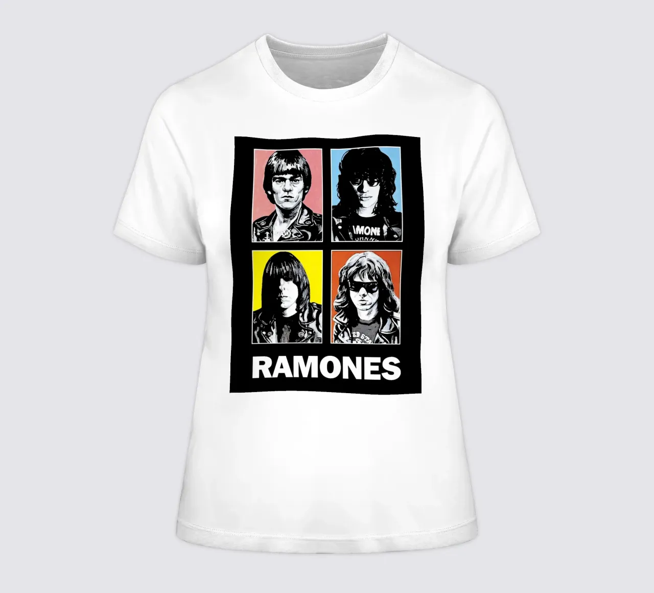 Ramones band music 2 Art women's fitted t-shirt by music soul