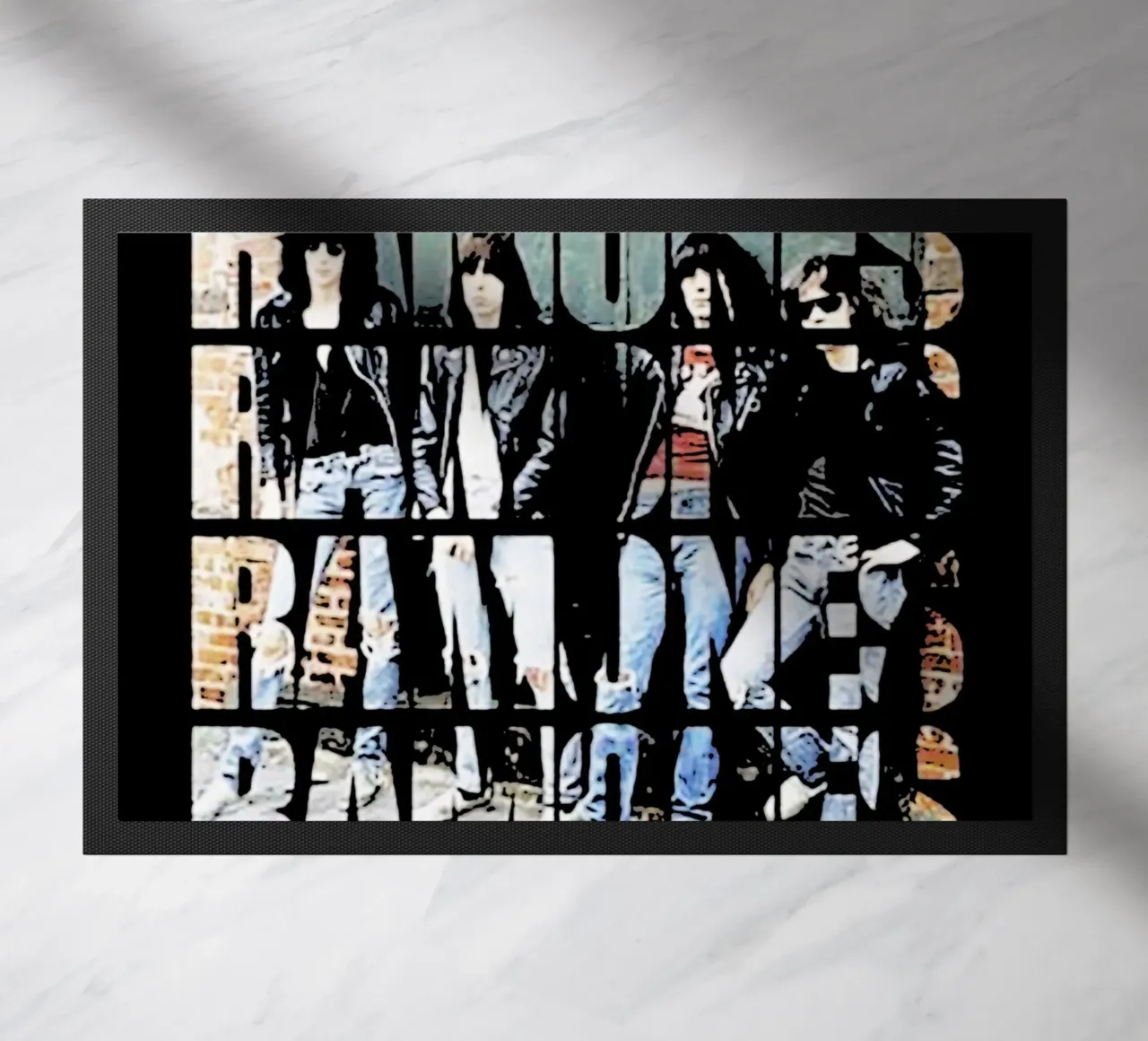 Ramones band music 1 Art doormat by music soul