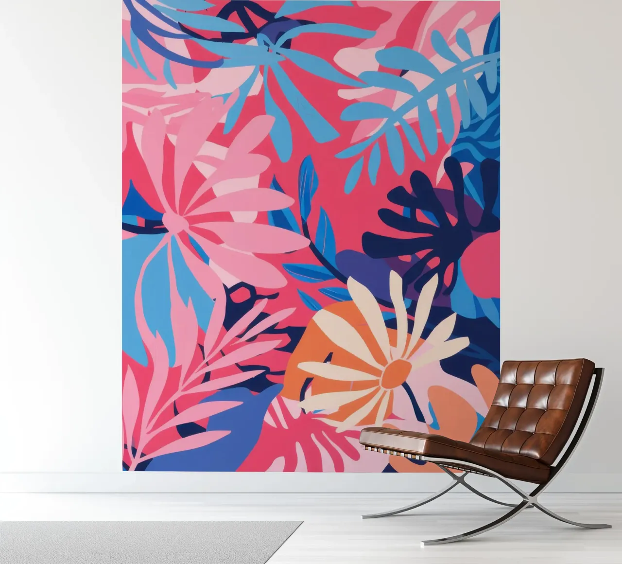 Fuchsia Jungle Haze photo wallpaper by Dream Gesso