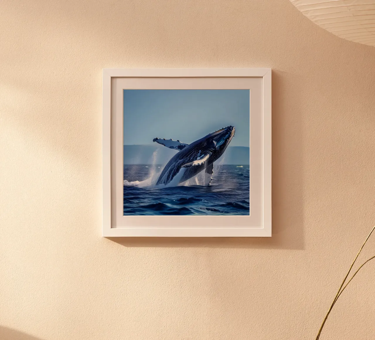 Das Flüstern des Ozeans Poster mit Holzrahmen von PhotoVibe Decor