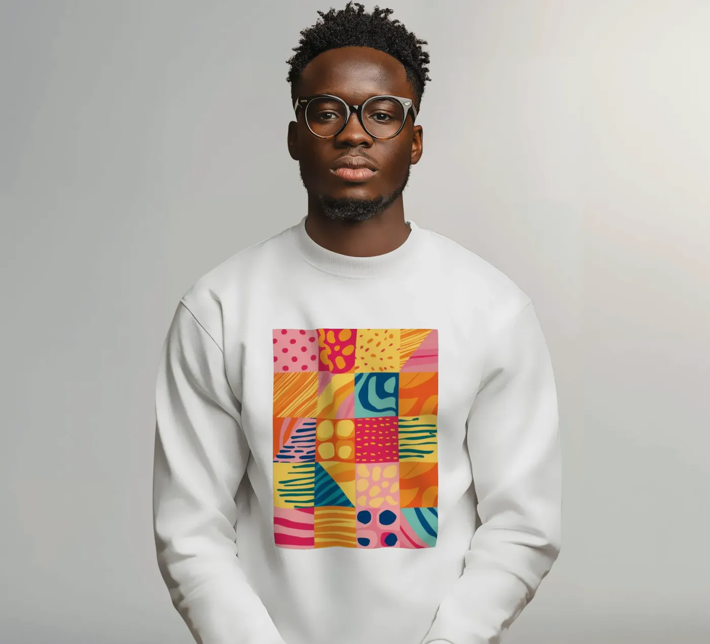 Gioia del patchwork cromatico felpa da Dream Gesso