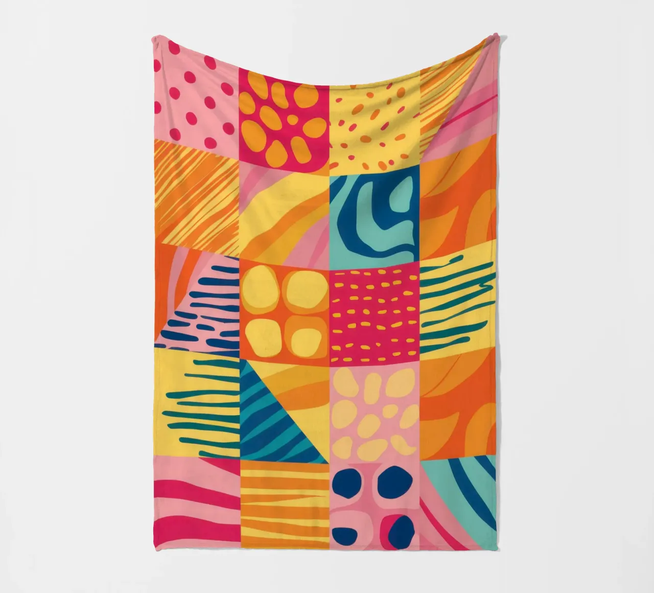 Chromatic Patchwork Joy Fleecedecke von Dream Gesso