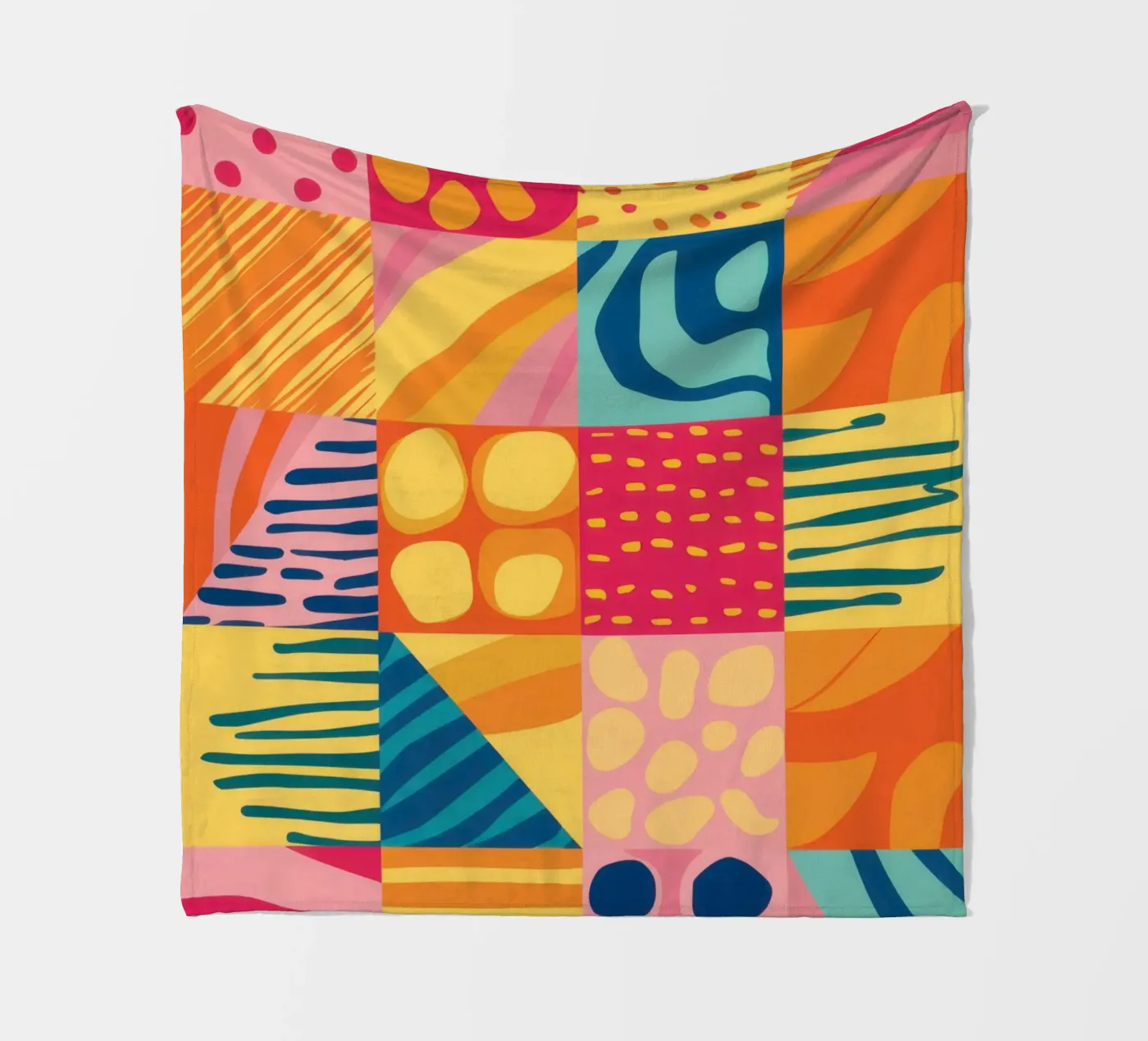 Chromatisch patchwork vreugde fleecedeken van Dream Gesso