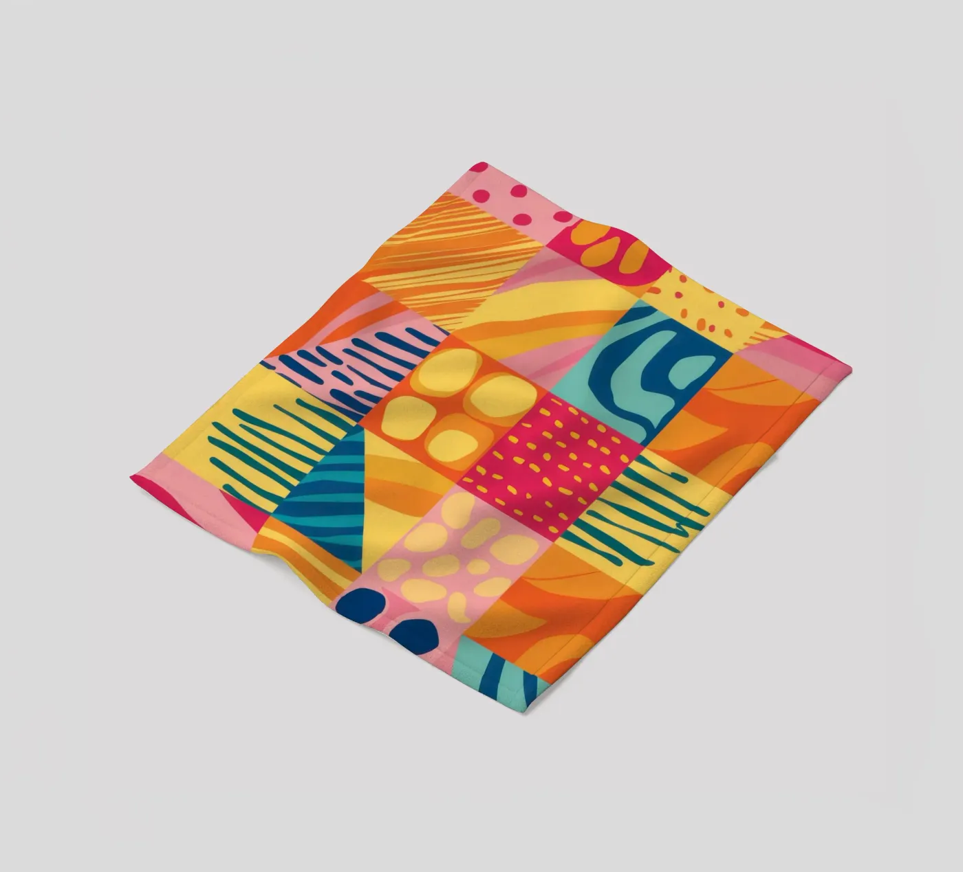 Chromatisch patchwork vreugde fleecedeken van Dream Gesso