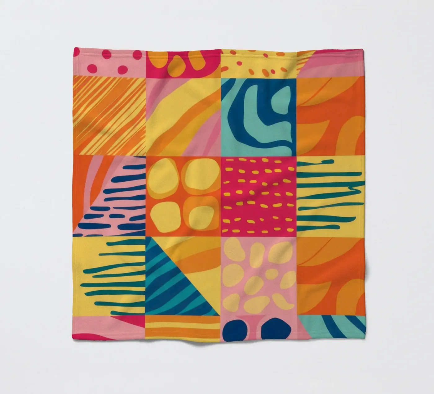 Chromatisch patchwork vreugde fleecedeken van Dream Gesso