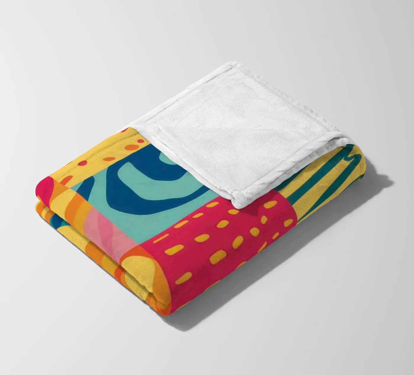 Chromatisch patchwork vreugde fleecedeken van Dream Gesso