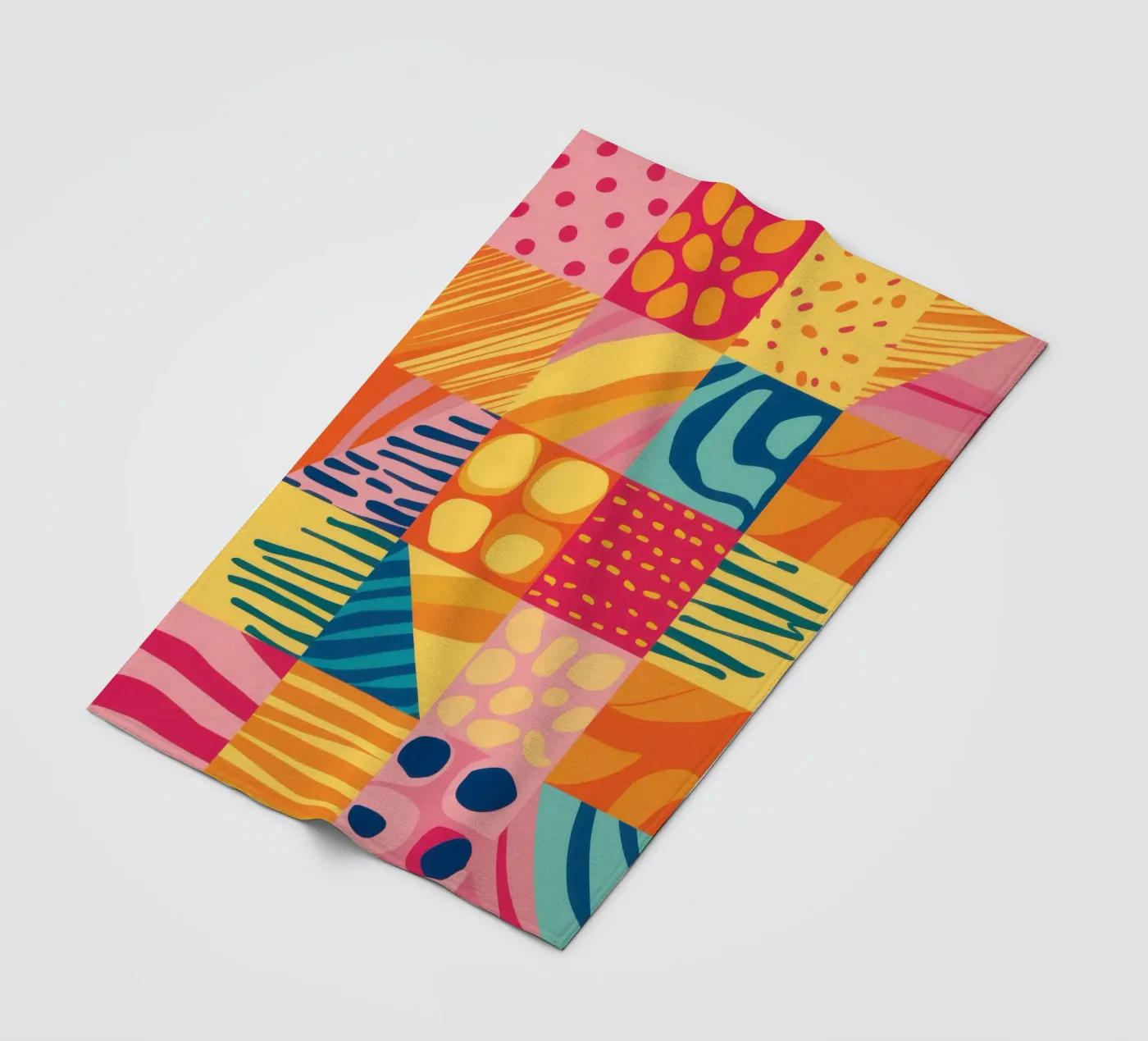 Chromatisch patchwork vreugde fleecedeken van Dream Gesso