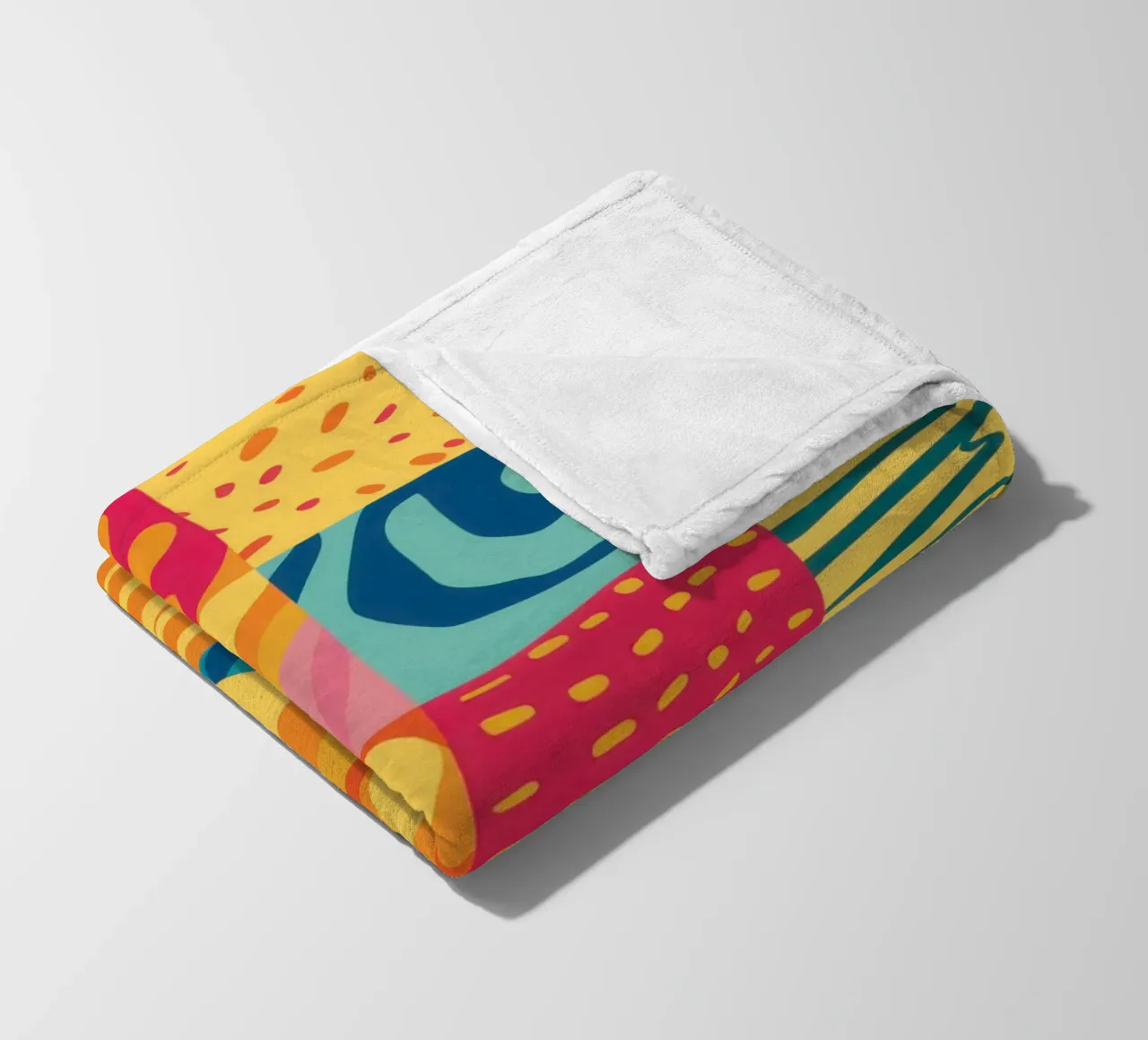 Chromatic Patchwork Joy Fleecedecke von Dream Gesso