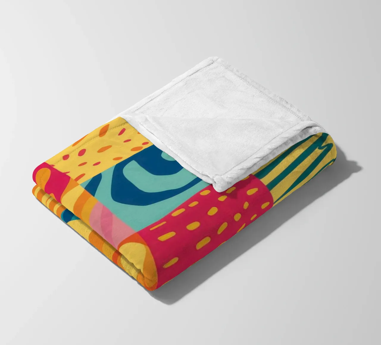 Chromatic Patchwork Joy Fleecedecke von Dream Gesso