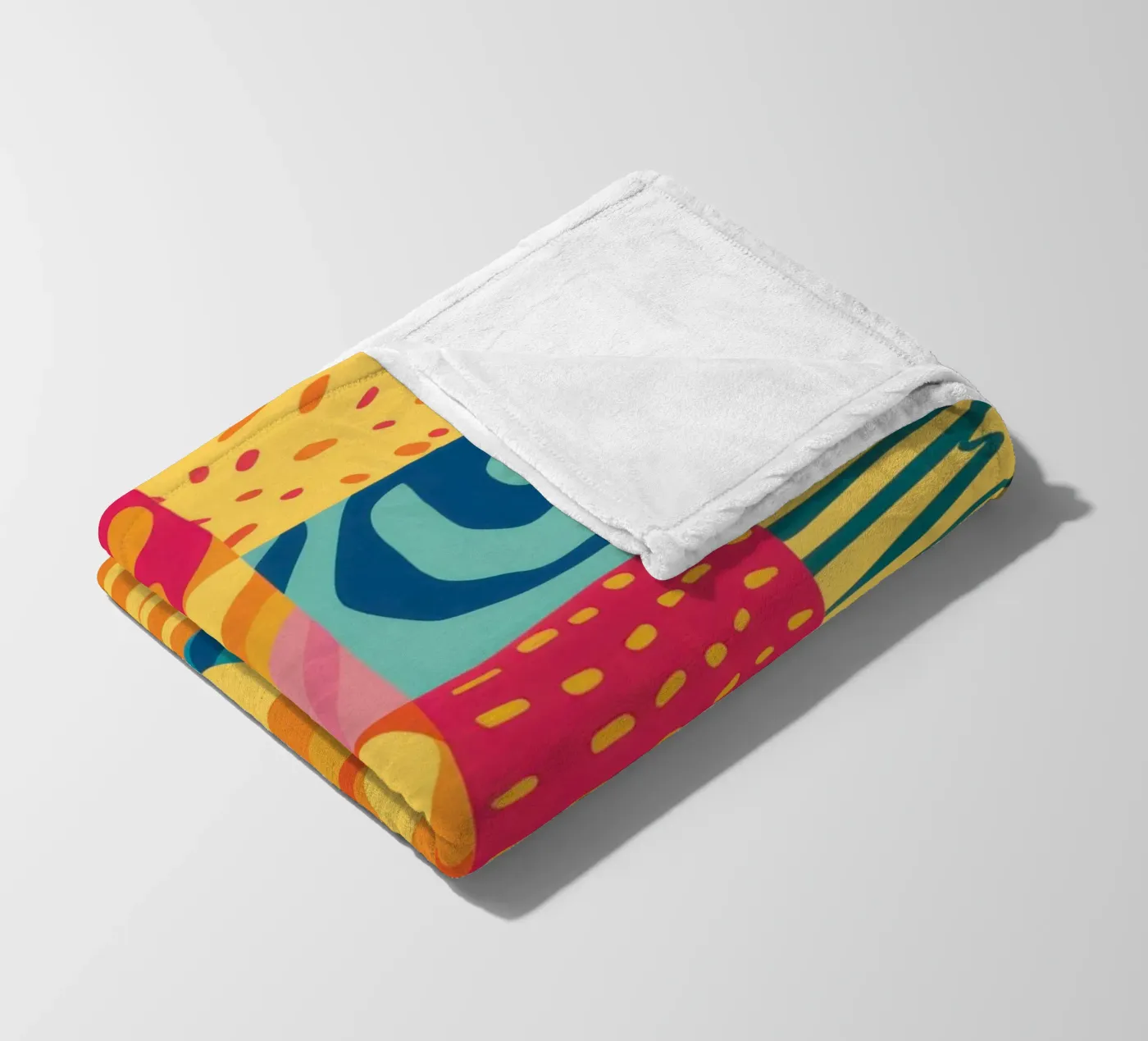 Chromatisch patchwork vreugde fleecedeken van Dream Gesso