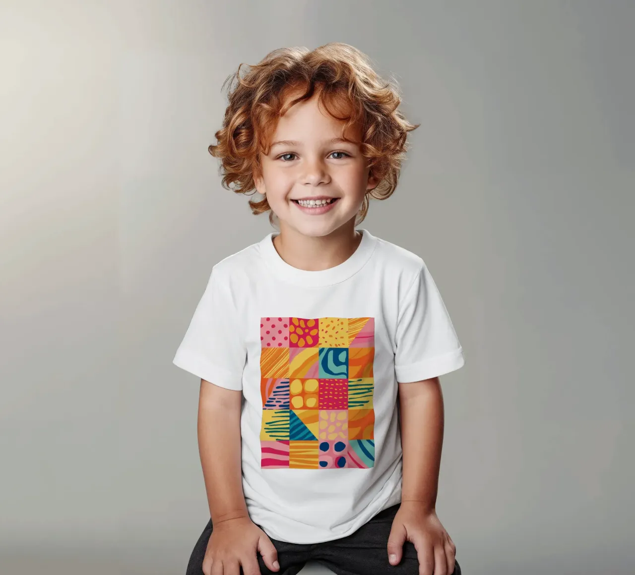 Gioia del patchwork cromatico t-shirt bambini da Dream Gesso