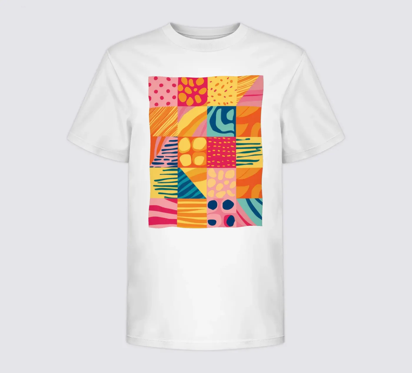 Chromatisch patchwork vreugde kinder t-shirt van Dream Gesso