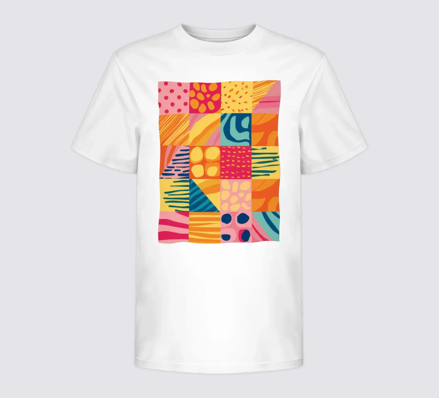 Chromatisch patchwork vreugde kinder t-shirt van Dream Gesso