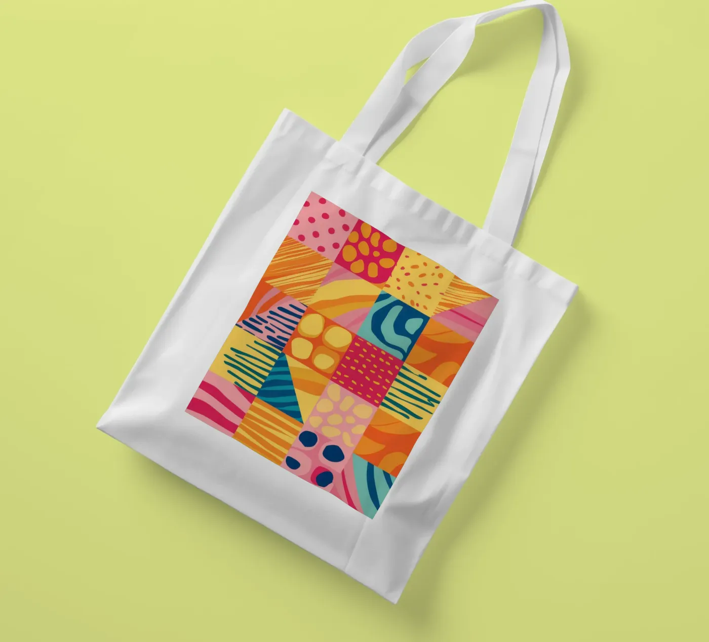 Chromatic Patchwork Joy tote bag by Dream Gesso