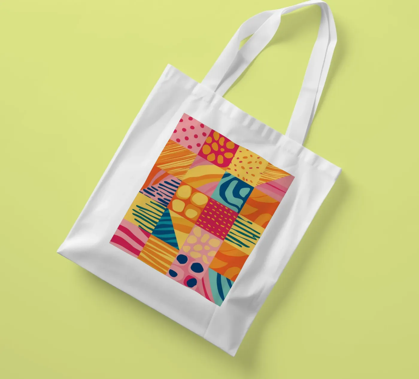 Chromatic Patchwork Joy tote bag by Dream Gesso