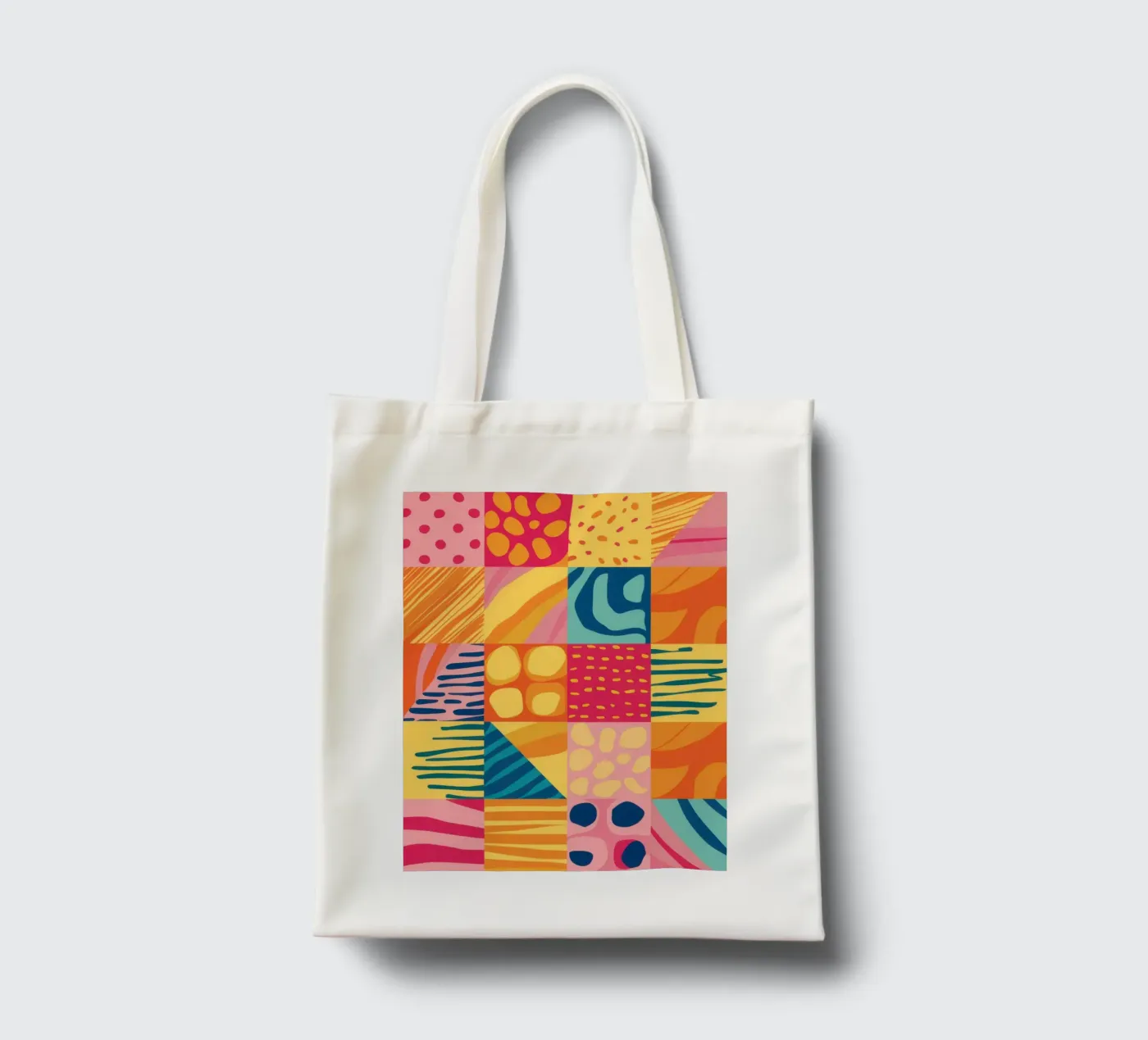 Chromatic Patchwork Joy tote bag by Dream Gesso