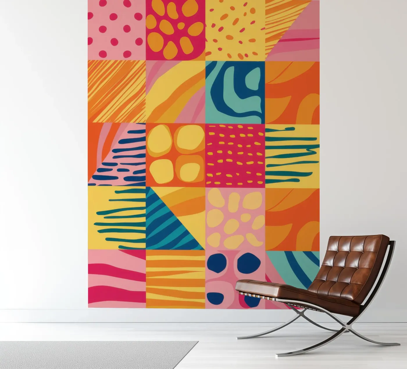 Patchwork chromatique Joy papier peint photo de Dream Gesso