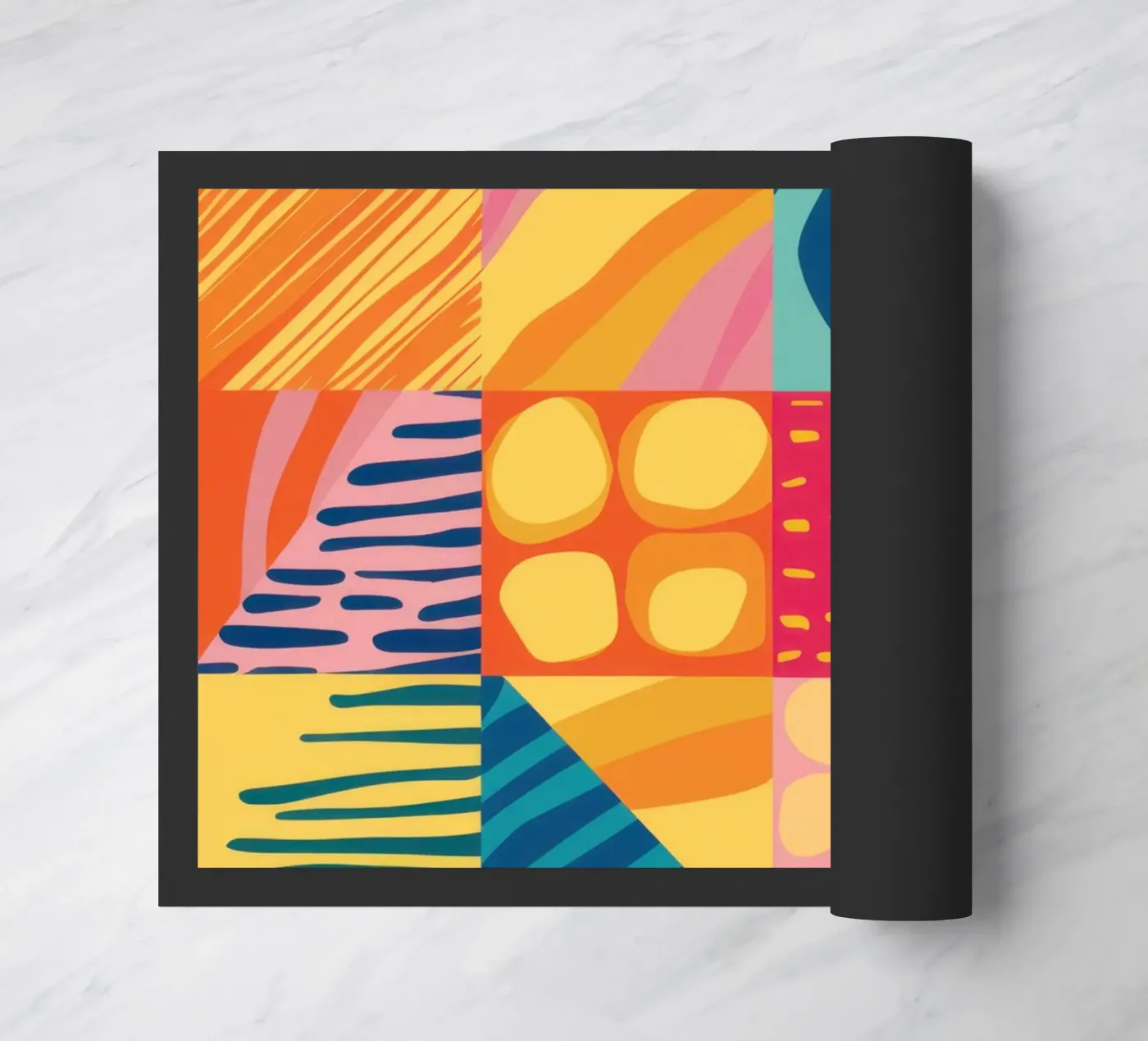 Chromatisch patchwork vreugde deurmat van Dream Gesso