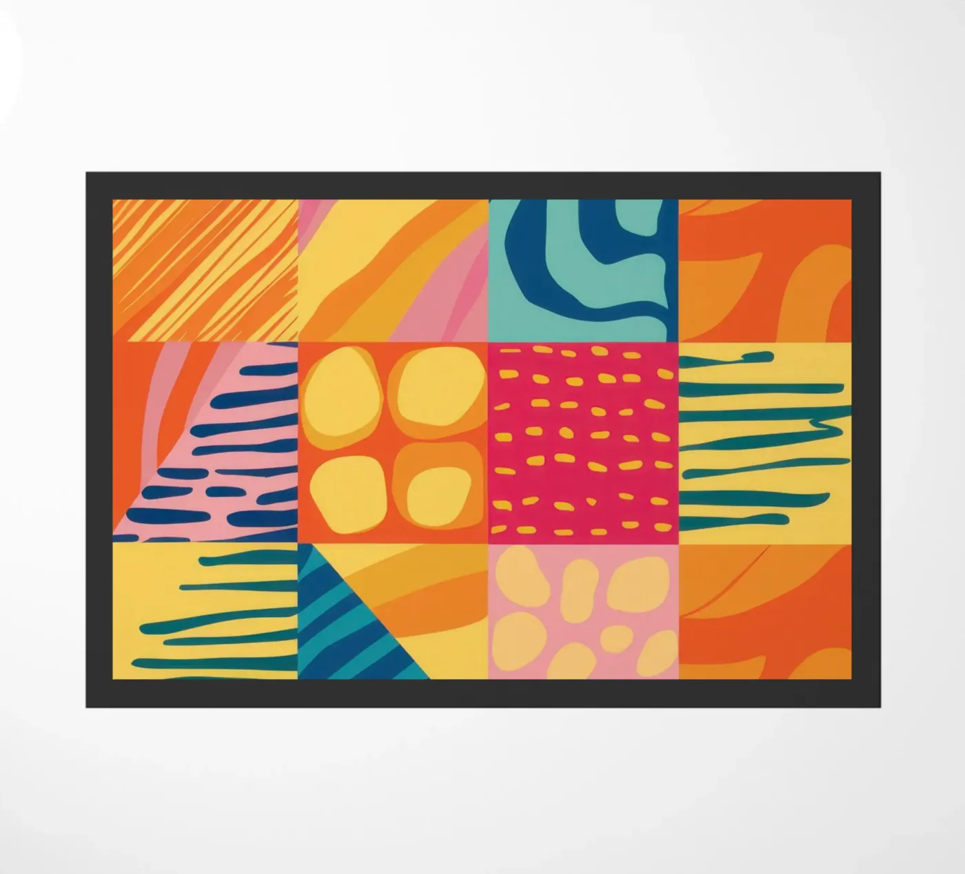 Chromatisch patchwork vreugde deurmat van Dream Gesso