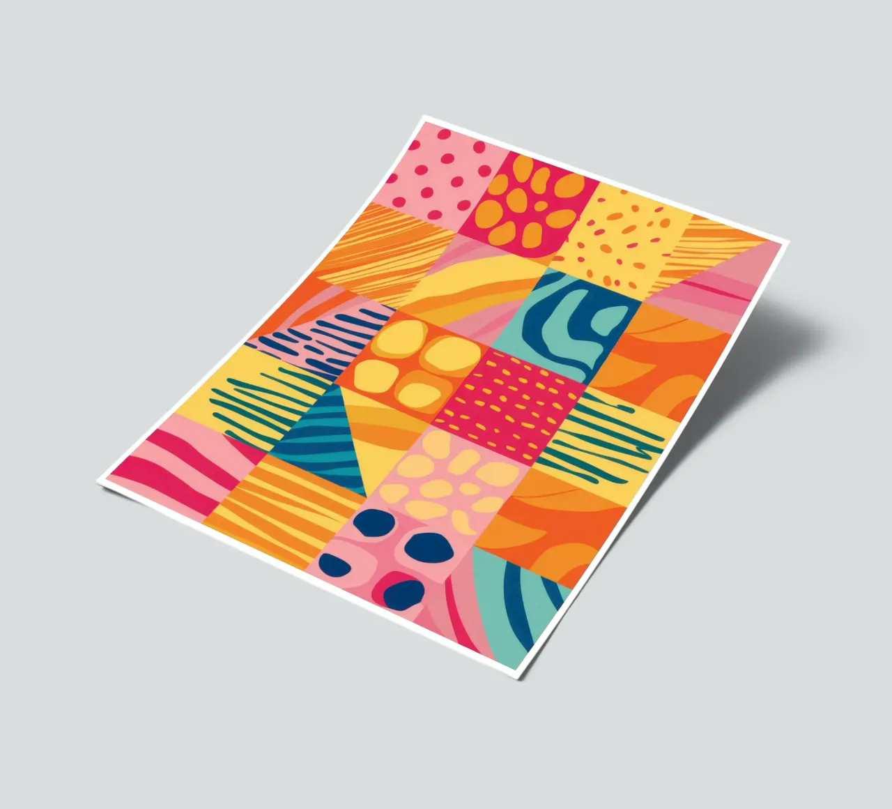 Chromatic Patchwork Joy sticker sheet by Dream Gesso