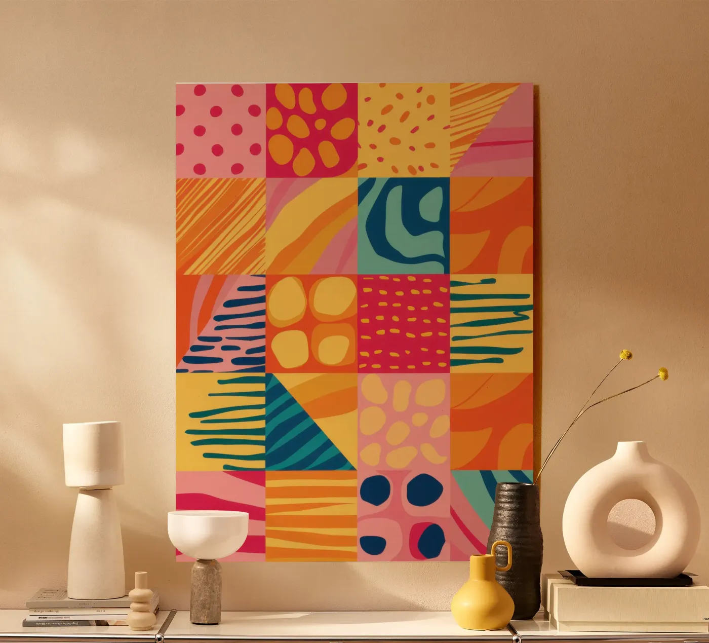 Patchwork chromatique Joy plexiglas de Dream Gesso