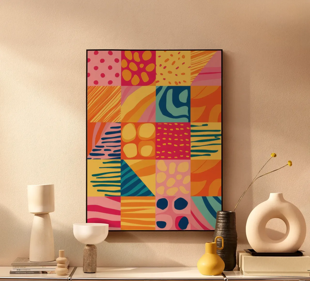 Gioia del patchwork cromatico pannello forex da Dream Gesso