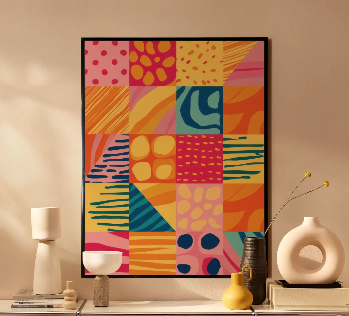 Chromatic Patchwork Joy poster de Dream Gesso