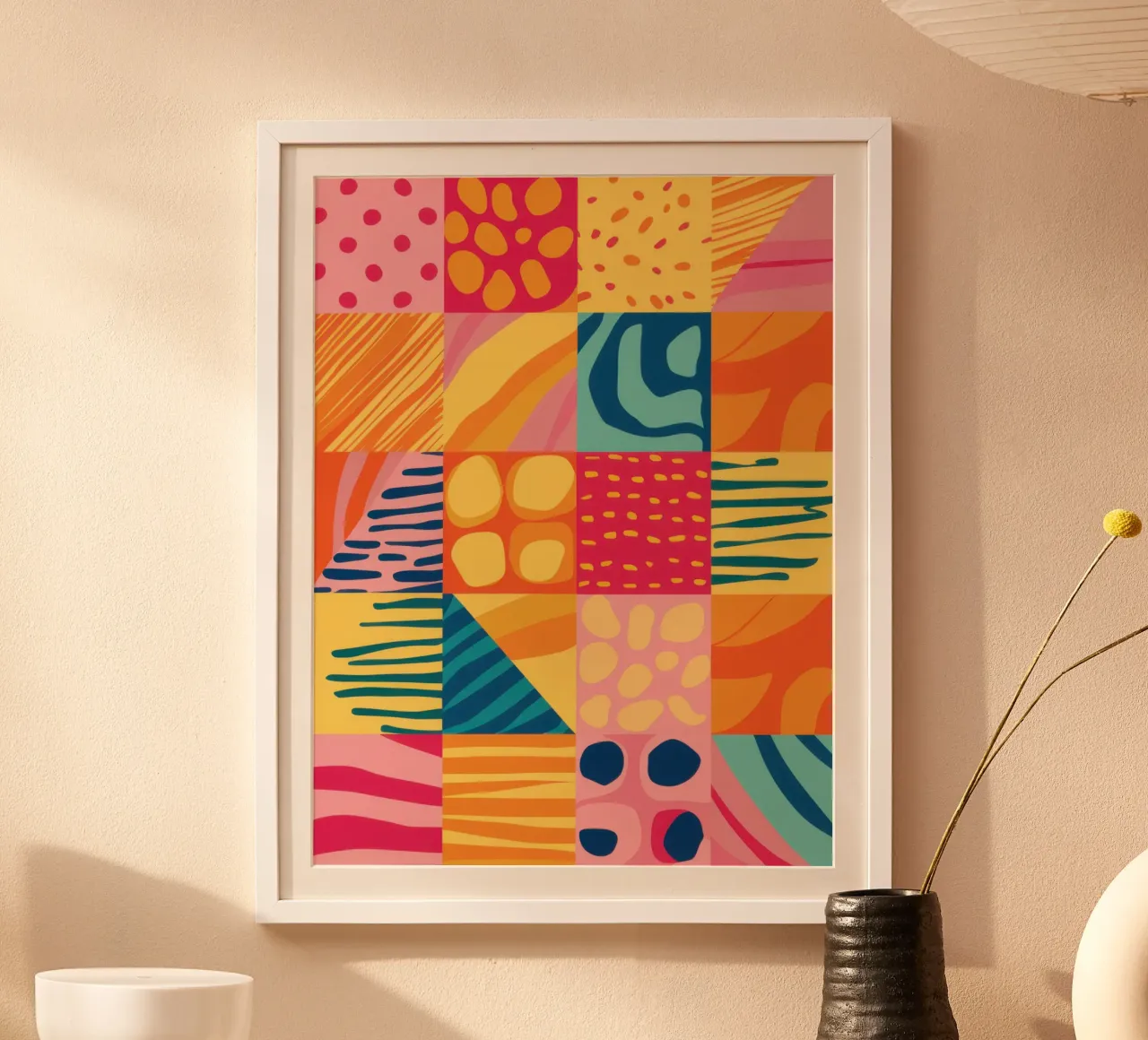 Chromatic Patchwork Joy poster by Dream Gesso