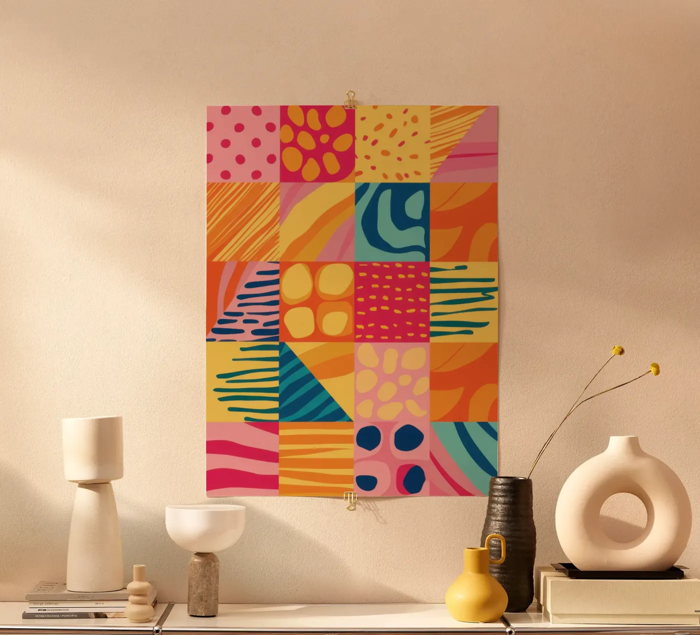 Chromatic Patchwork Joy poster de Dream Gesso