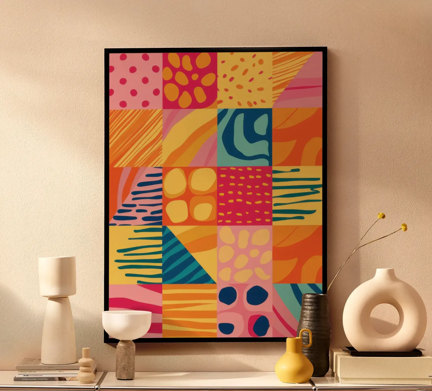 Chromatic Patchwork Joy poster de Dream Gesso