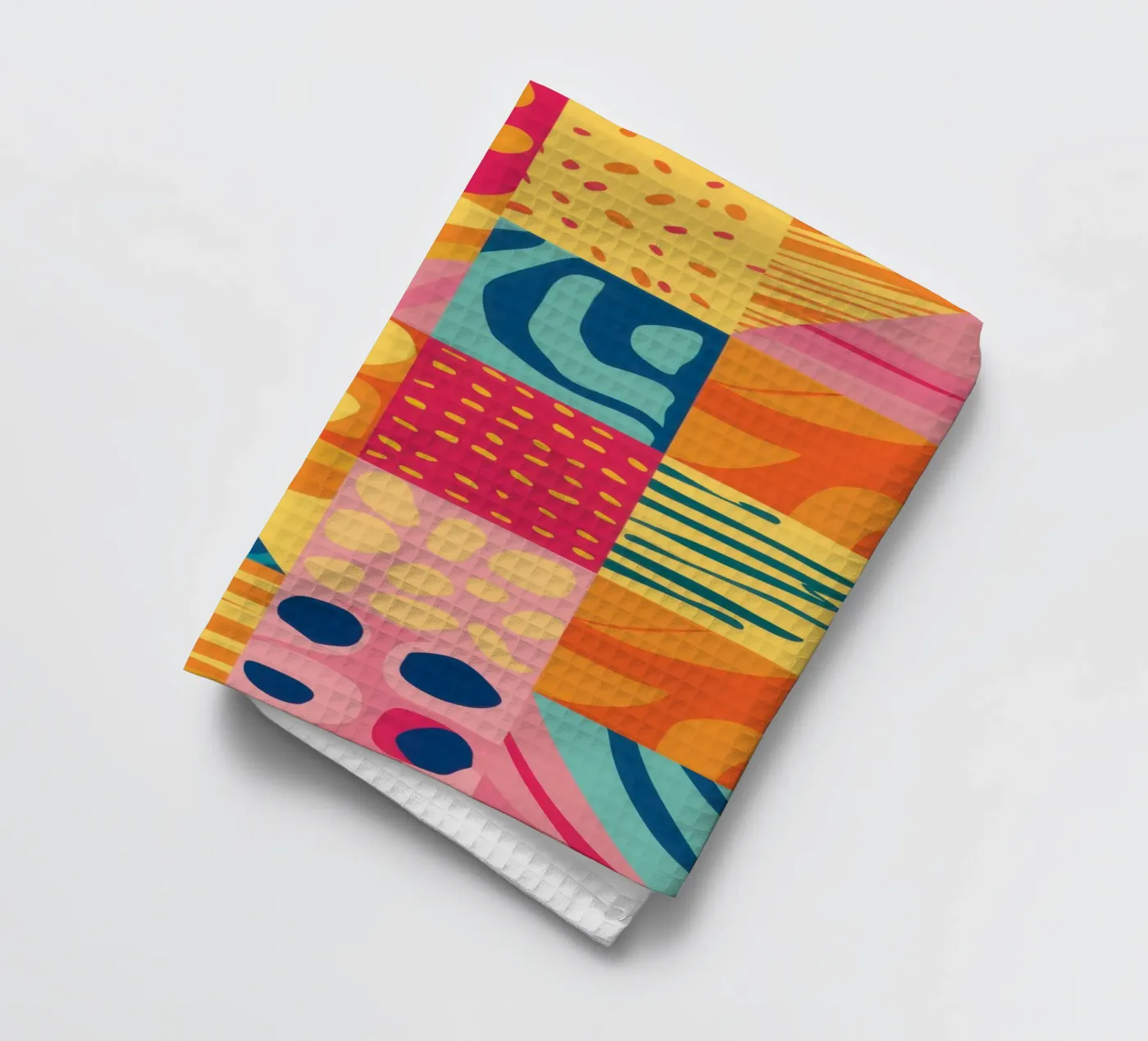 Chromatische Patchwork Freude Geschirrtuch von Dream Gesso