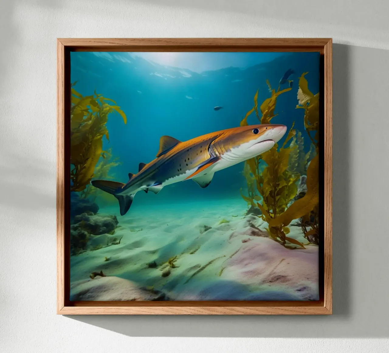 Das Flüstern des Ozeans Leinwand mit Schattenfugenrahmen von PhotoVibe Decor