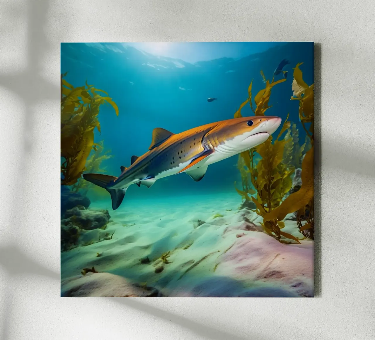 Das Flüstern des Ozeans Leinwand mit Schattenfugenrahmen von PhotoVibe Decor