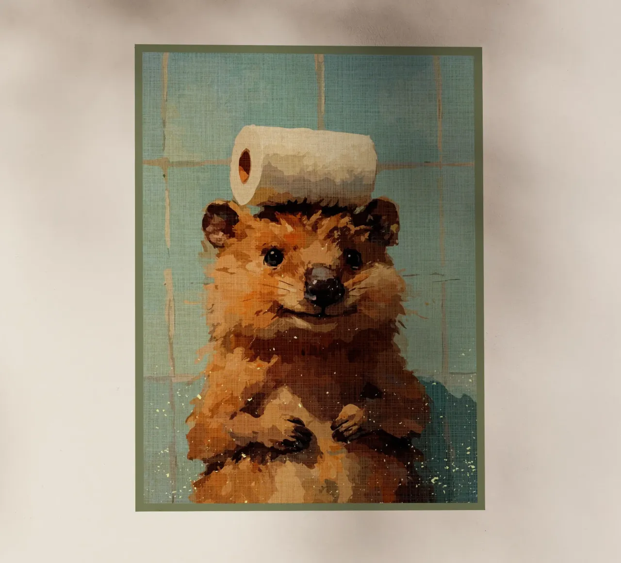 Quokka con carta igienica pellicola backlit da Terry Jason Kratz