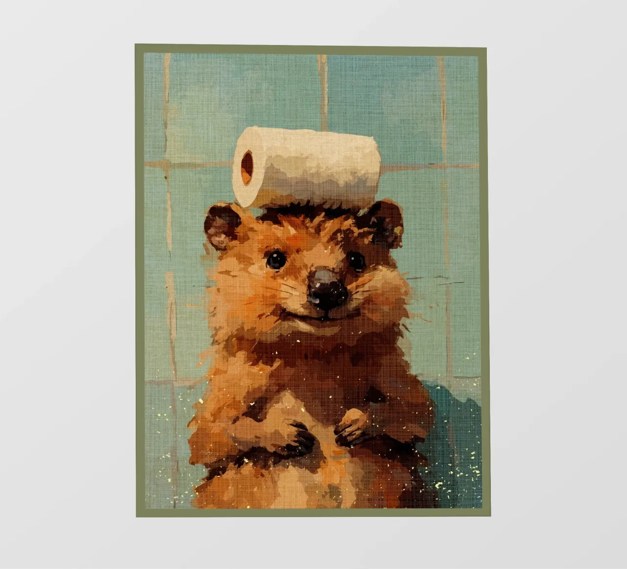Quokka con carta igienica pellicola backlit da Terry Jason Kratz