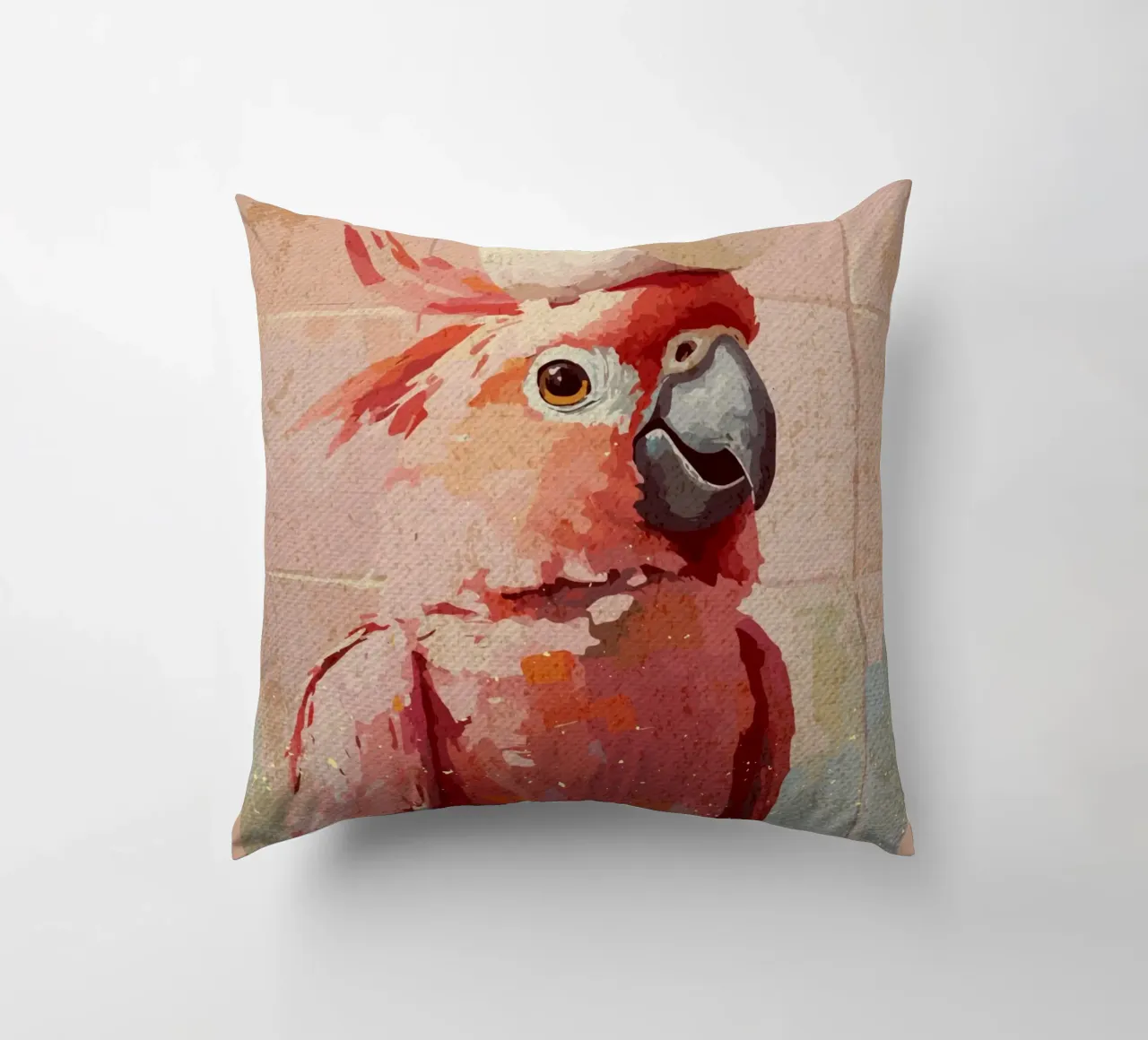 Cacatua rosa con carta igienica cuscino da Terry Jason Kratz