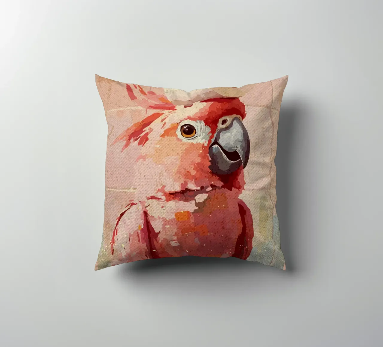 Cacatua rosa con carta igienica cuscino da Terry Jason Kratz