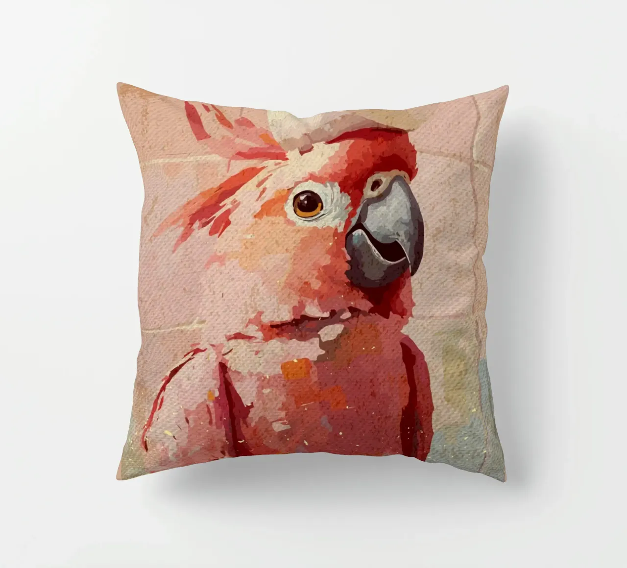 Cacatua rosa con carta igienica cuscino da Terry Jason Kratz