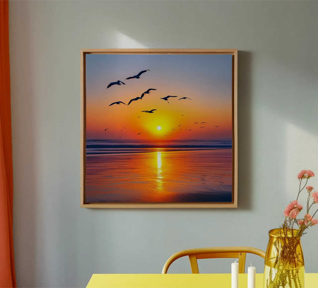 Whispers of the Ocean canvas with Floater frame by PhotoVibe Decor