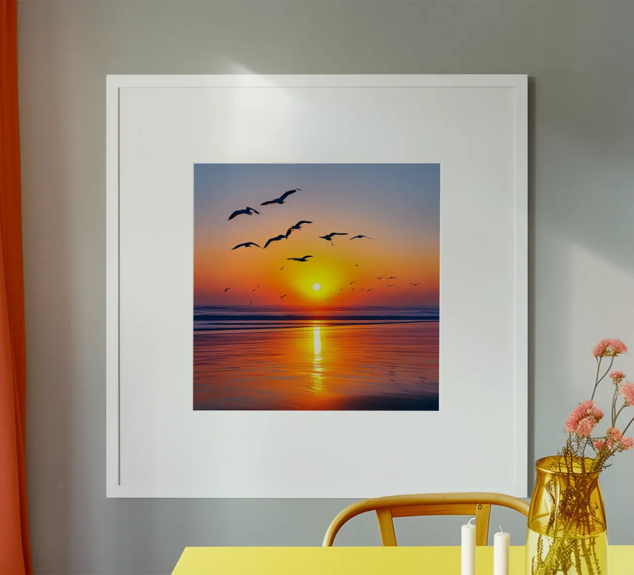 Sussurri dell'oceano poster con telaio in plastica da PhotoVibe Decor