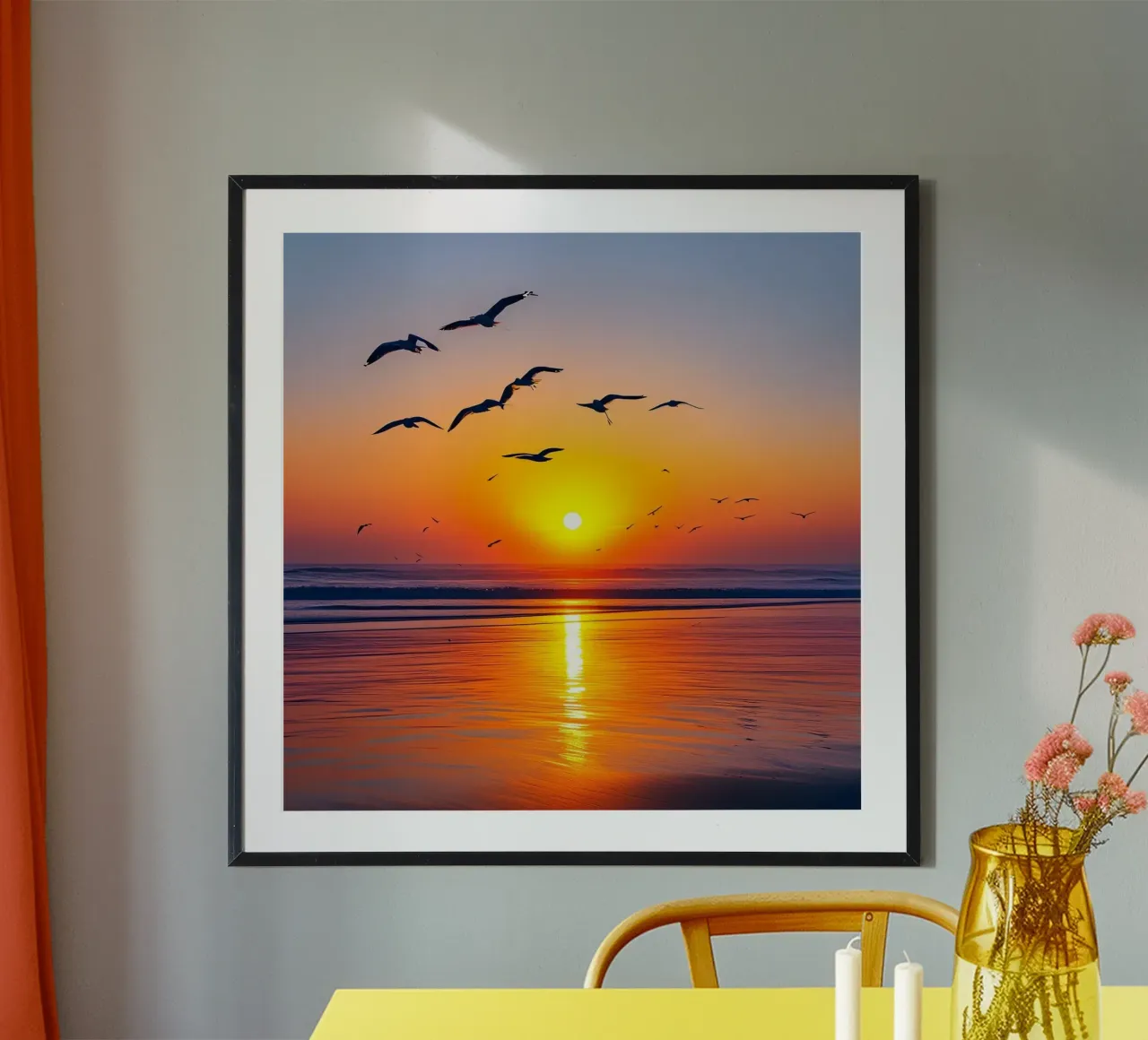 Sussurri dell'oceano poster con telaio in plastica da PhotoVibe Decor