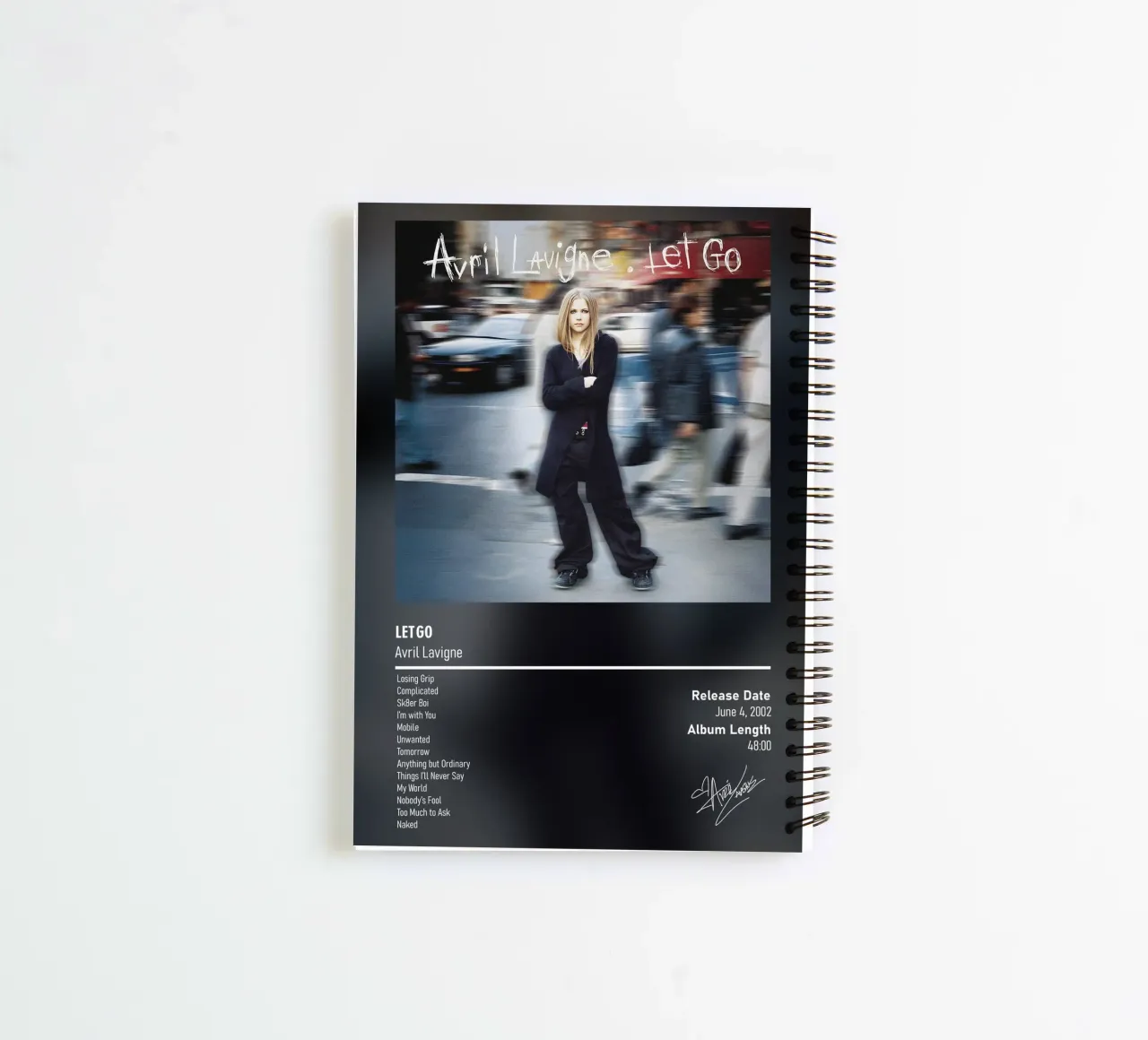 Let Go (2002) của Avril Lavigne spiral notebook by DGUnder