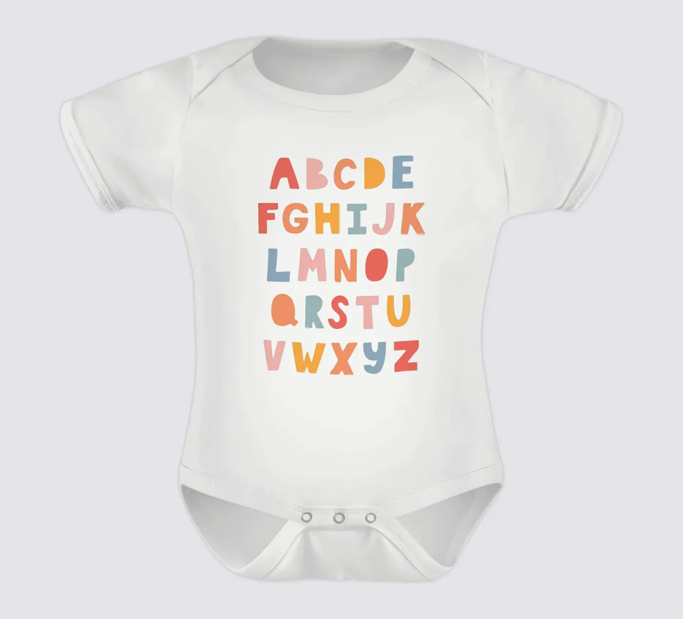Solid Letters babyrompertje korte mouwen van Kartenliebe