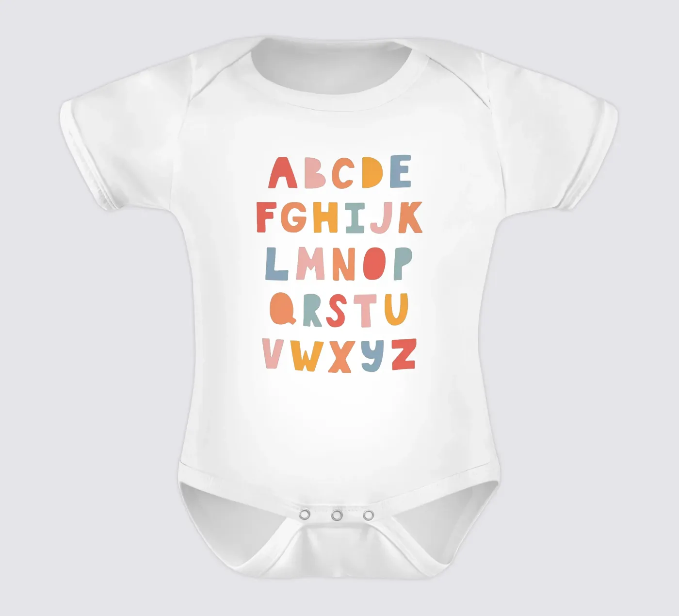 Solid Letters babyrompertje korte mouwen van Kartenliebe