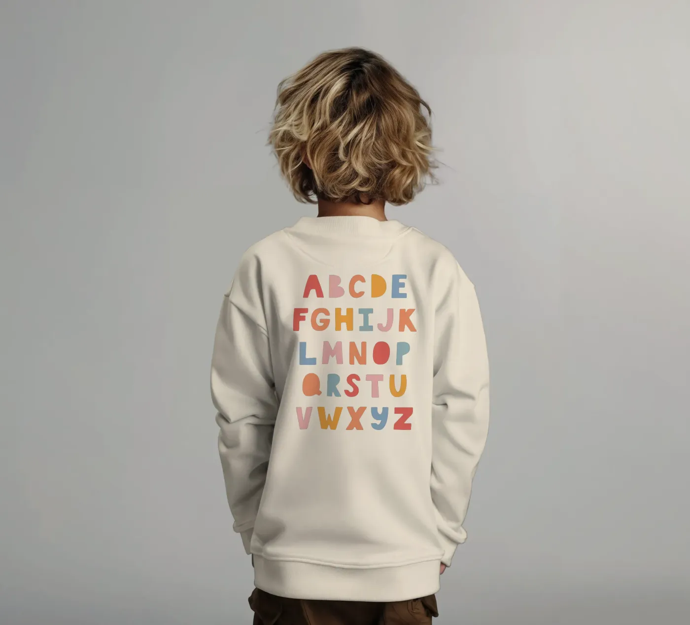 Solid Letters kinder sweatshirt van Kartenliebe