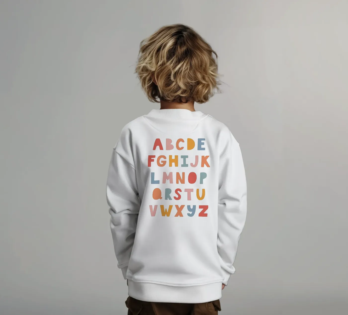 Solid Letters kinder sweatshirt van Kartenliebe
